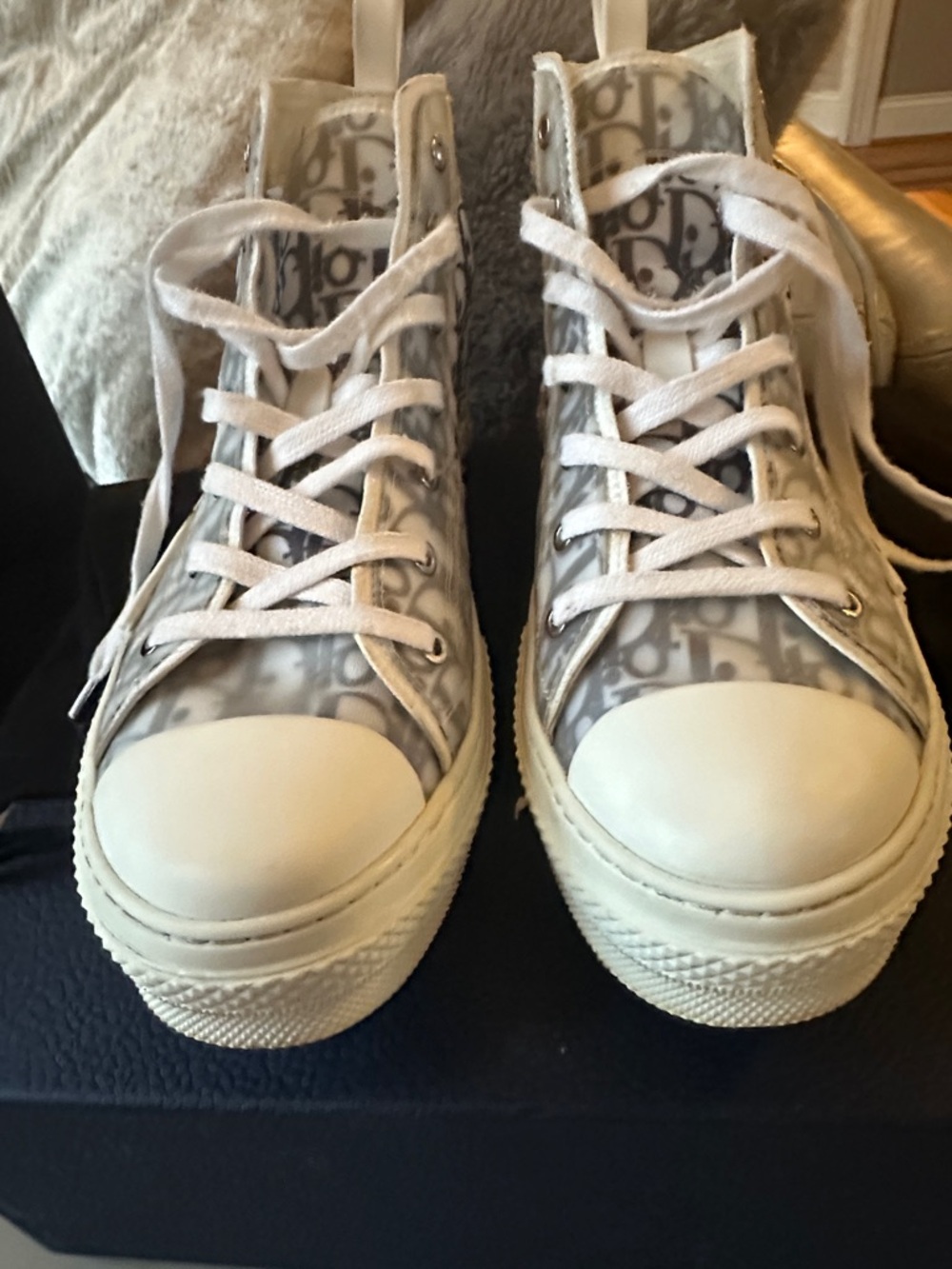 Mens US 13 / EU 46 Dior x Shawn Stüssy B23 High Top Sneakers, Worn - Picture 6 of 14